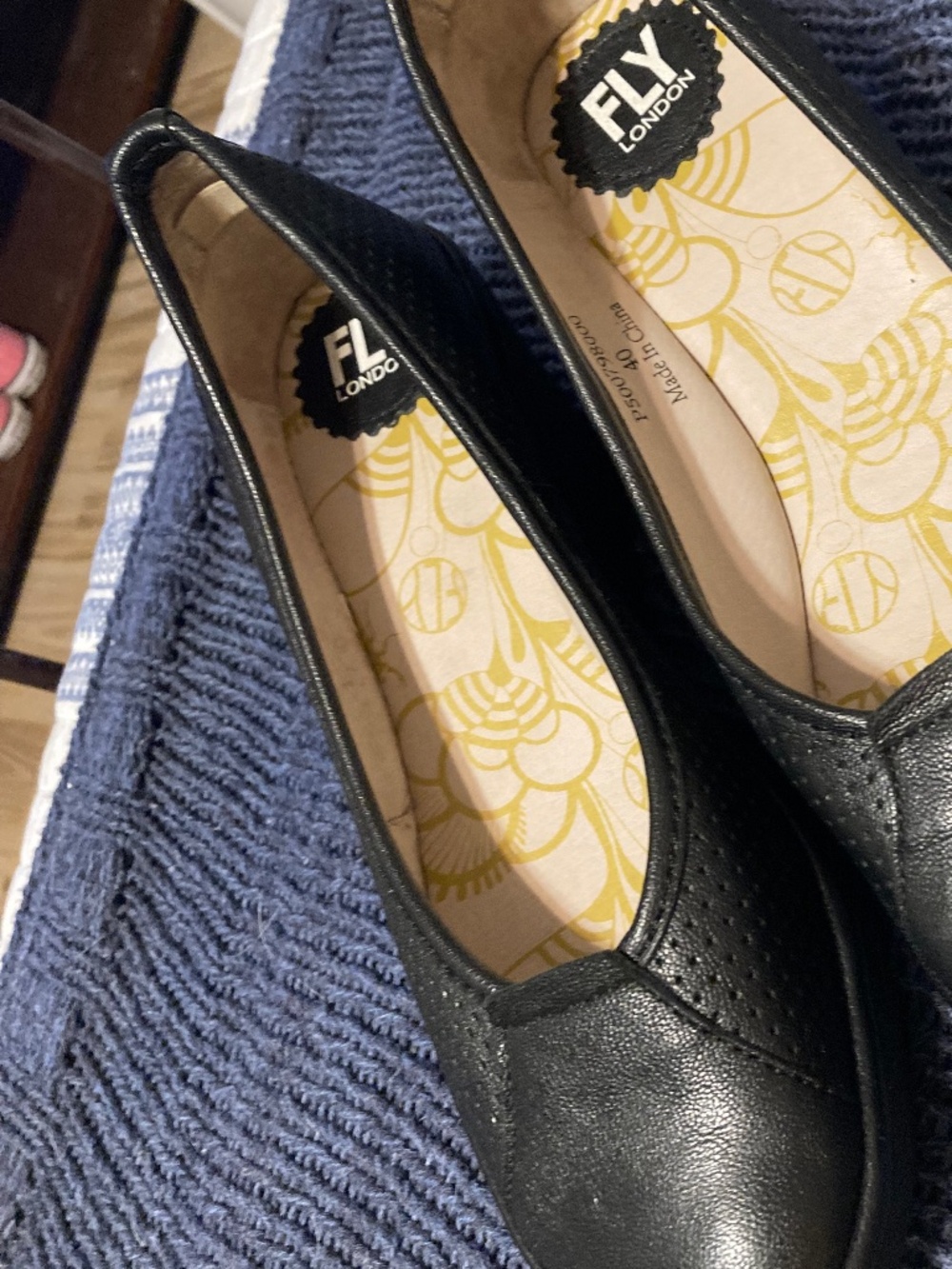 Fly London Black Wedge Shoes
